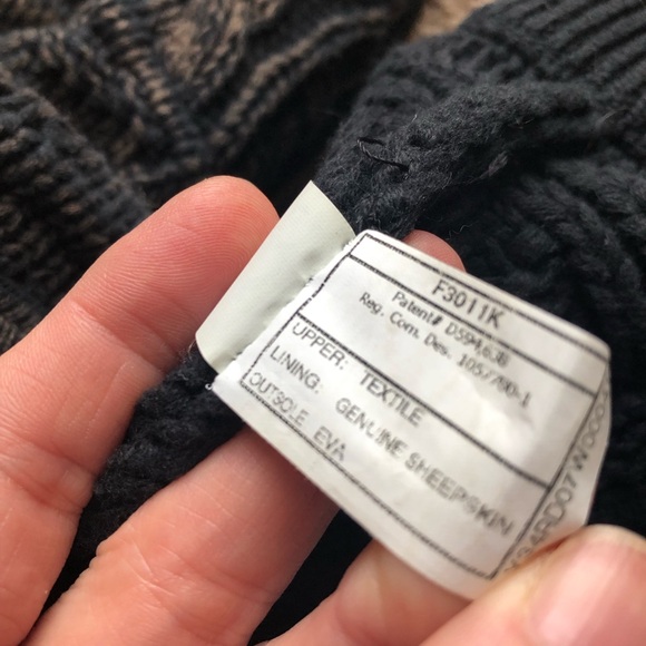 UGG Knit Boots Patchwork Tall Black Bleached Full Zip Sock Boot 1001020 Women 5 - Picture 8 of 13